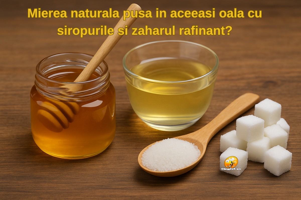 Aberatie legislativa: Mierea naturala pusa in aceeasi oala cu siropurile si zaharul rafinant