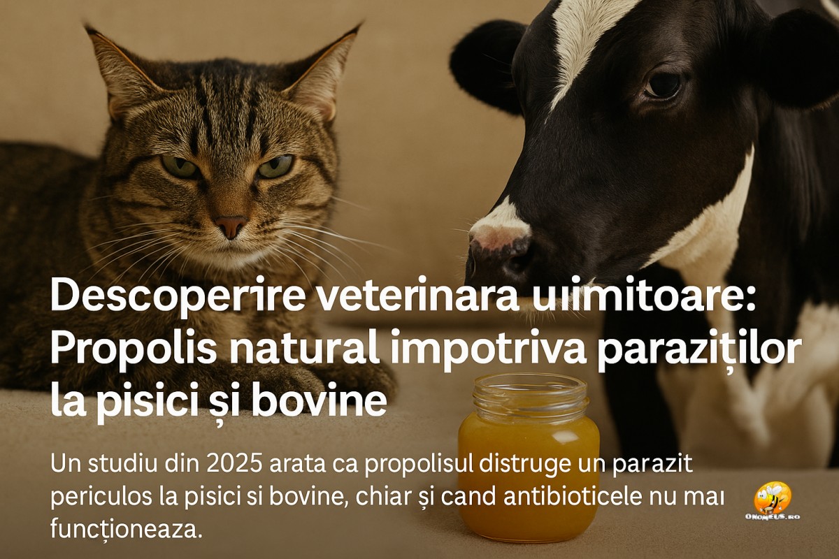 Descoperire veterinara uimitoare: Propolis natural împotriva paraziților la pisici si bovine