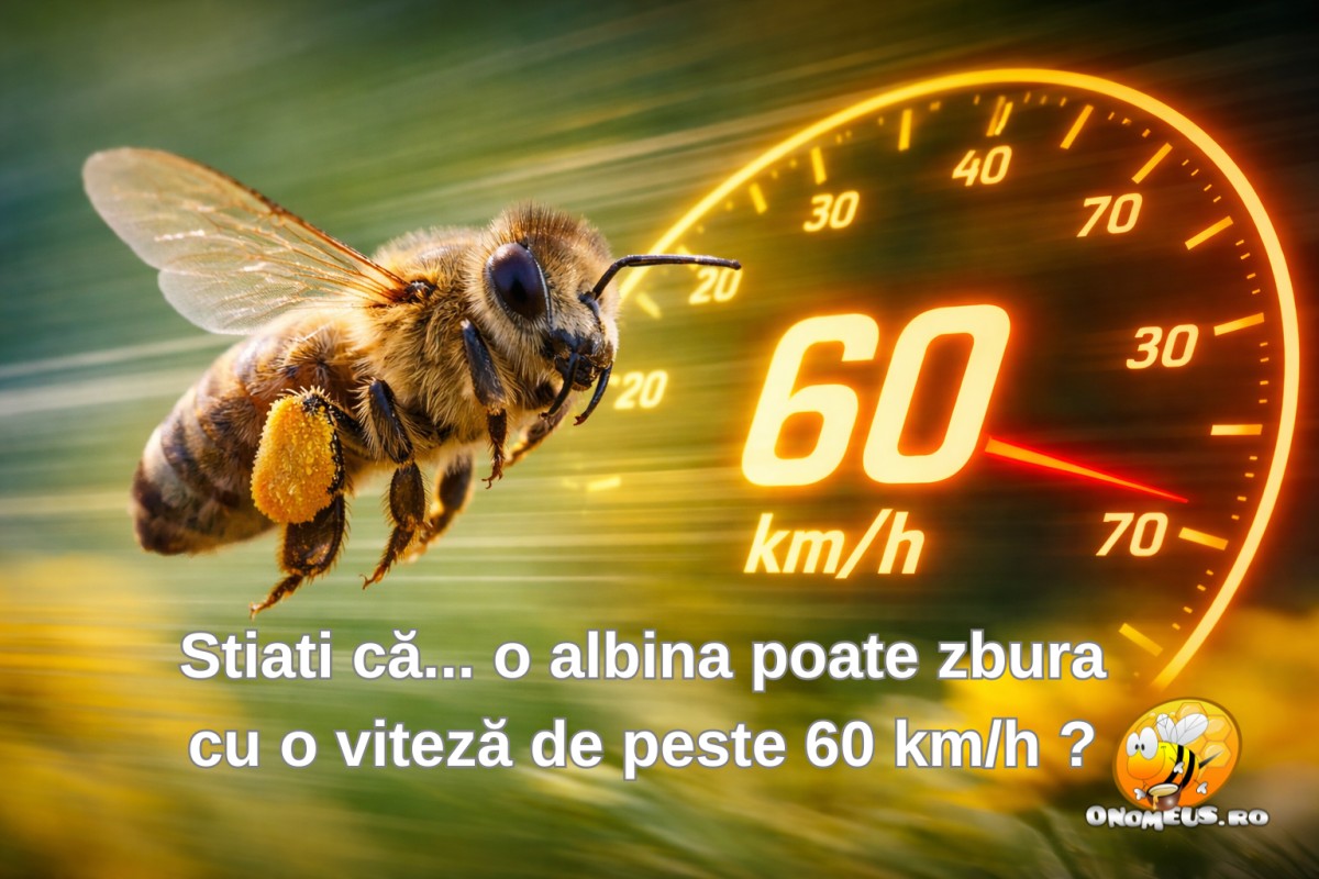 Stiati că... o albina poate zbura cu o viteză de peste 60 km/h ?