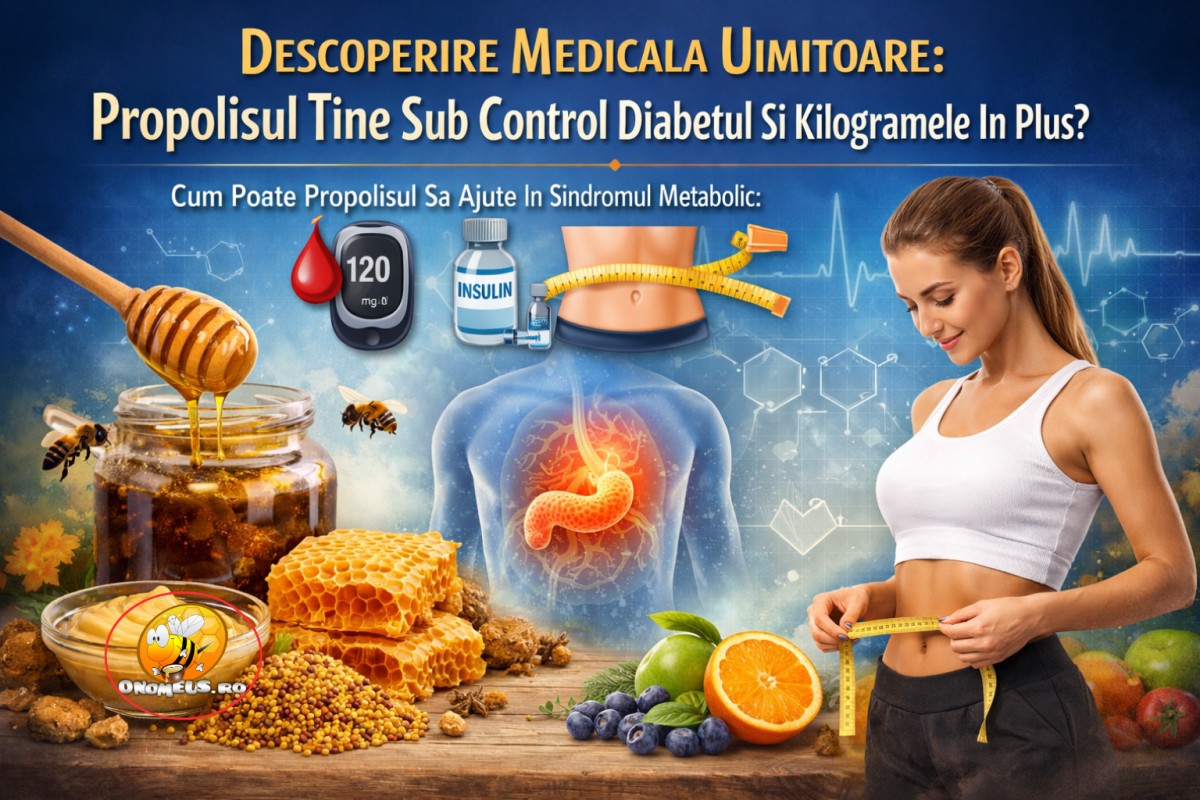 Descoperire medicala uimitoare: Propolisul ține sub control diabetul și kilogramele în plus (sindrom metabolic)