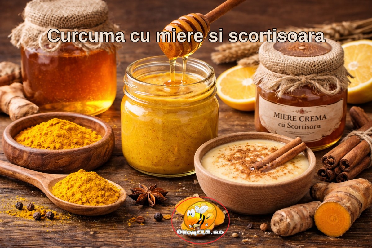 Curcuma cu miere si scortisoara
