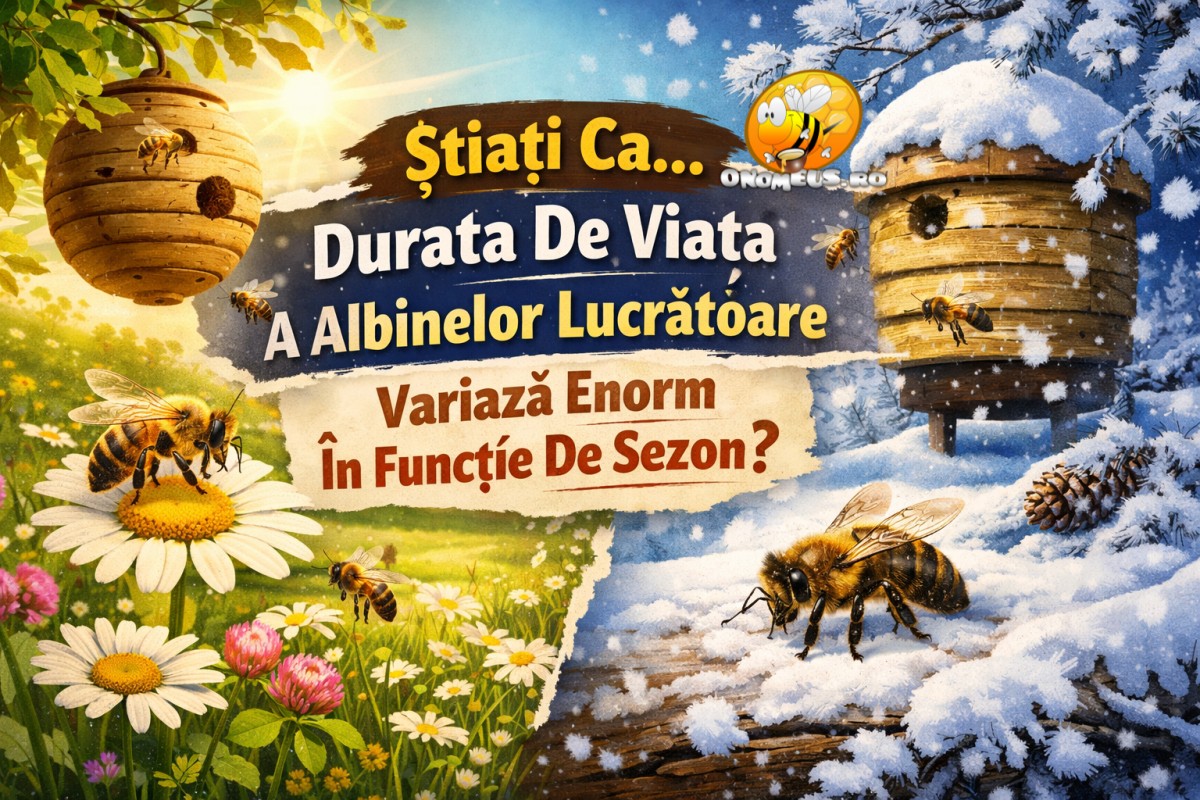 Știati Ca... Durata De Viata A Albinelor Lucratoare Variaza Enorm In Funcție De Sezon?