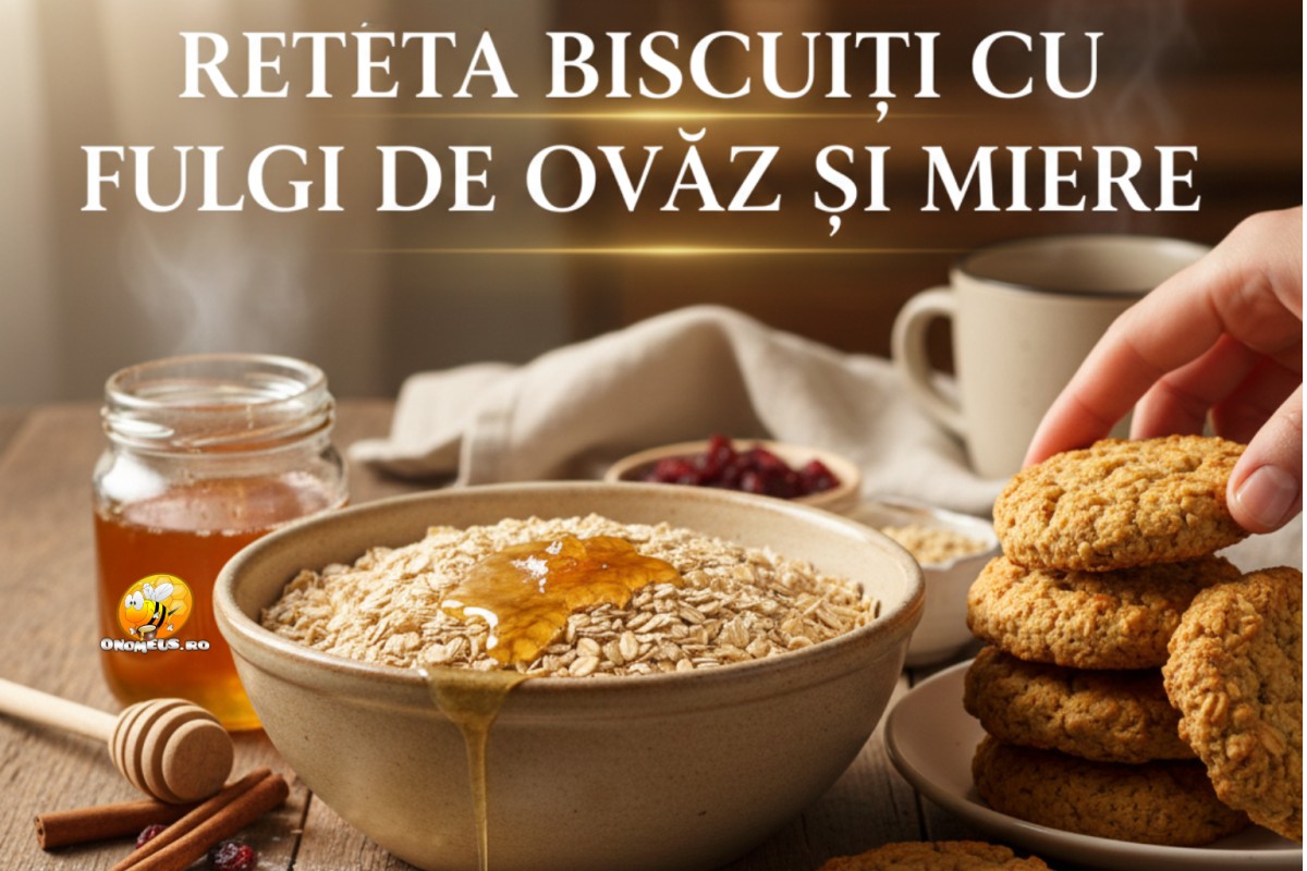Reteta Biscuiti Cu Fulgi De Ovaz Si Miere