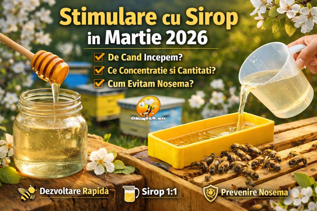 Stimulare Cu Sirop In Martie 2026 – De Cand Incepem, Ce Concentratie, Ce Cantitati Si Cum Evitam Nosema?