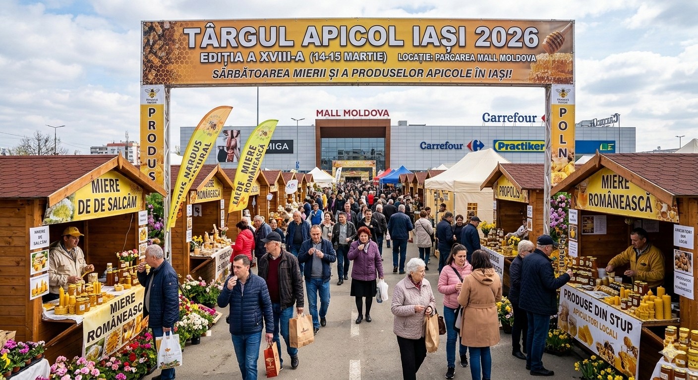 Târg Apicol Iași 2026 Ediția XVIII | 14-15 Martie Moldova Mall