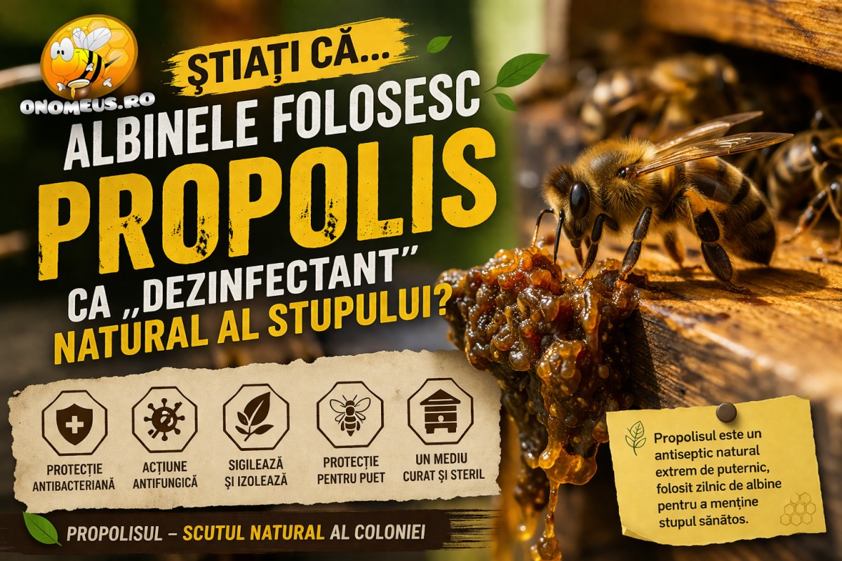 Stiati Ca… Albinele Folosesc Propolis Ca „Dezinfectant” Natural Al Stupului?