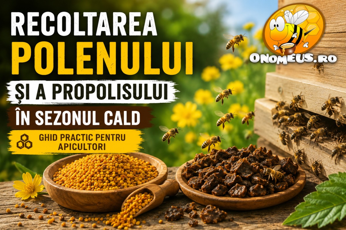 Recoltarea polenului si a propolisului in sezonul cald