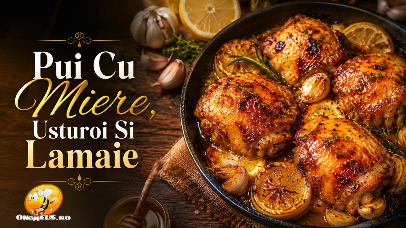 Pui cu Miere, Usturoi si Lamaie pentru o Masa Aromata