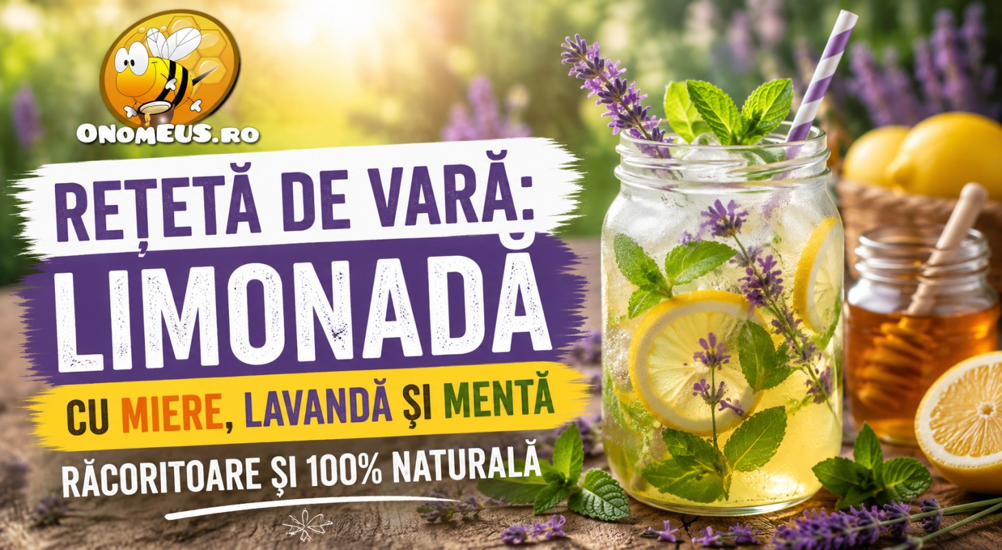 Rețetă de Vară: Limonadă cu miere, lavandă și mentă - Răcoritoare și 100% naturală