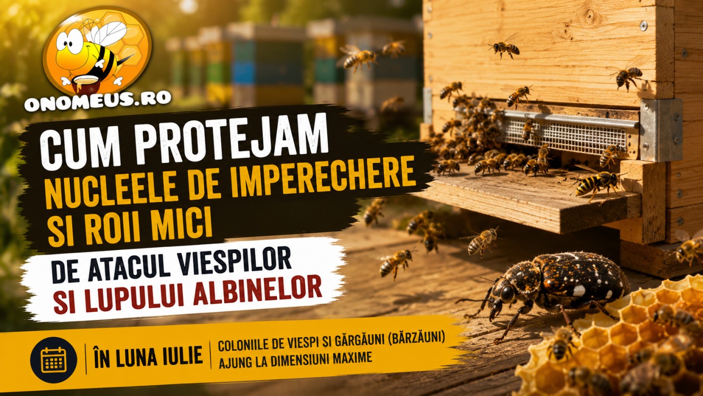 Cum protejam nucleele de imperechere si roii mici de atacul viespilor si lupului albinelor