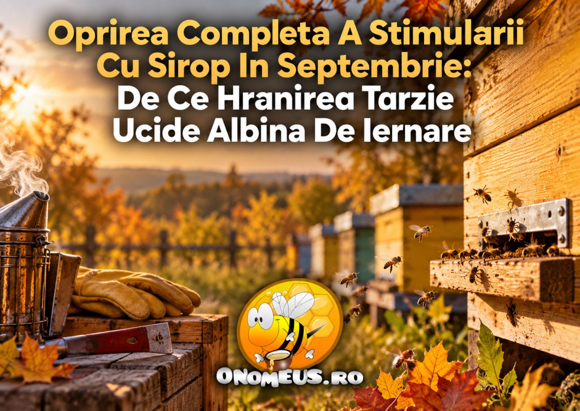 Oprirea completă a stimulării cu sirop în septembrie: De ce hrănirea târzie ucide albina de iernare