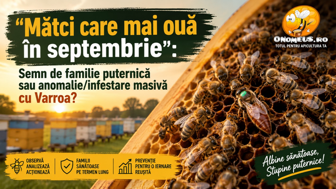 „Mătci care mai ouă în septembrie”: Semn de familie puternică sau anomalie/infestare masivă cu Varroa?