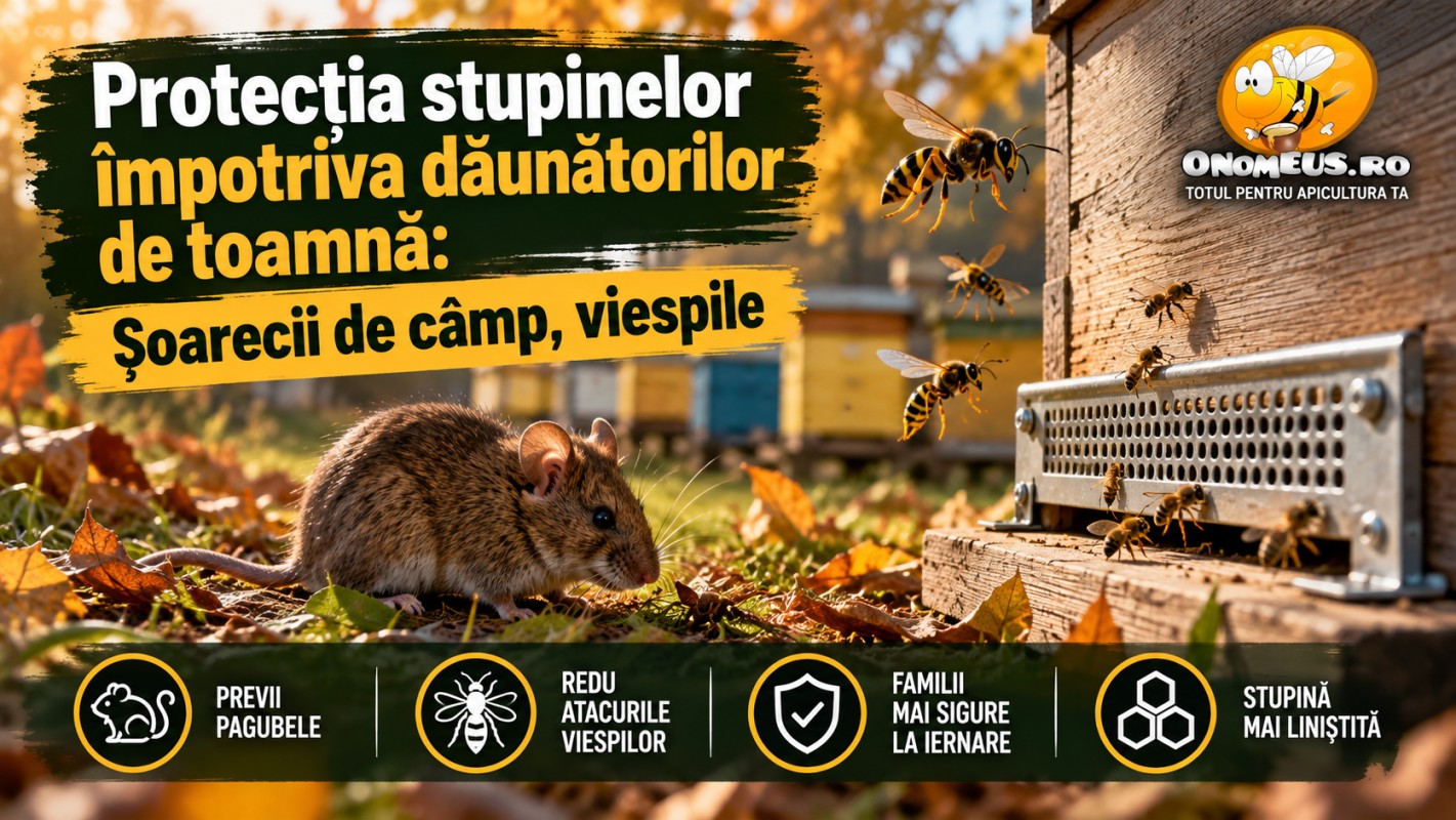 Protecția stupinelor împotriva dăunătorilor de toamnă: Șoarecii de câmp, viespile