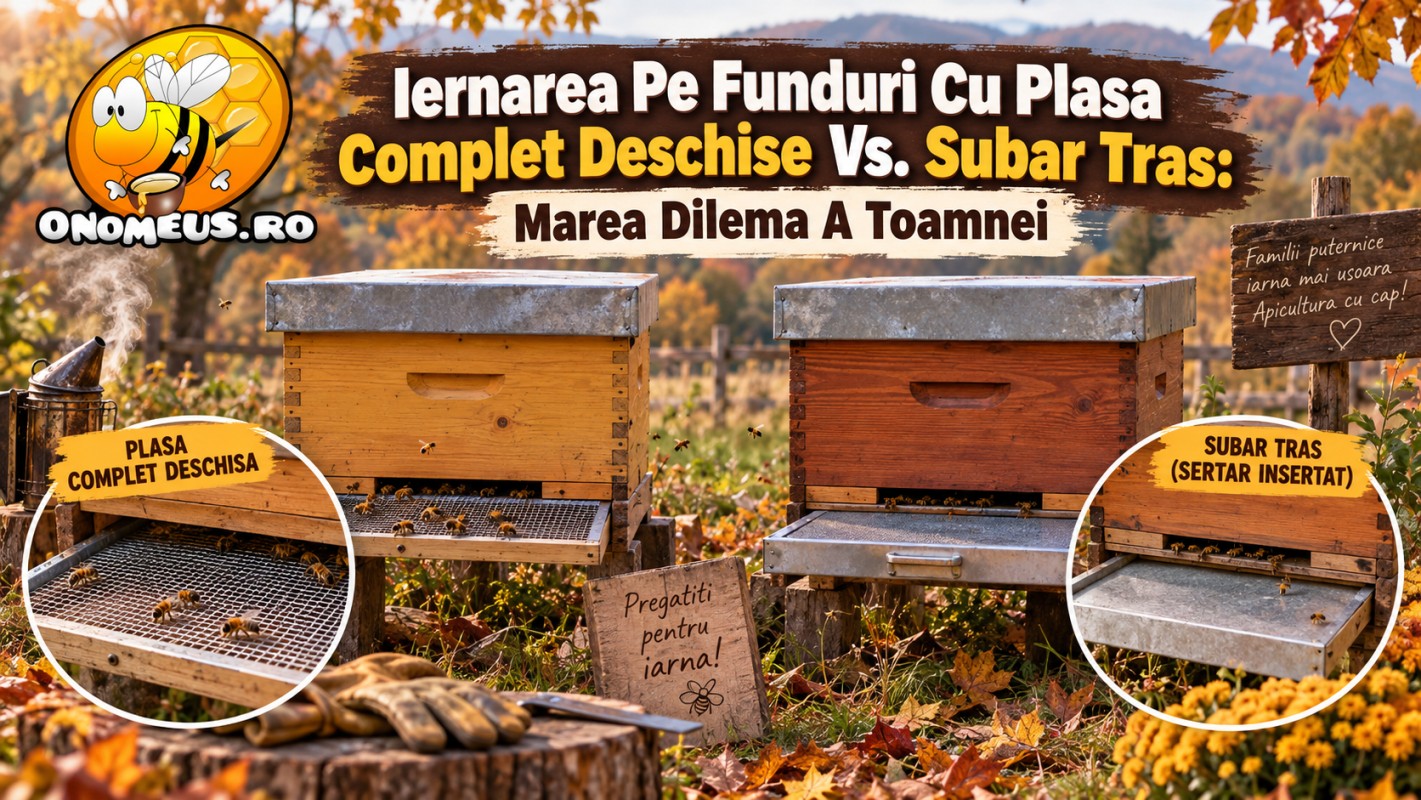 Iernarea pe funduri cu plasă (antivaroa) complet deschise vs. Șubăr tras: Marea dilemă a toamnei