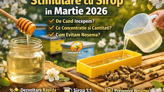Stimulare Cu Sirop In Martie 2026 – De Cand Incepem, Ce Concentratie, Ce Cantitati Si Cum Evitam Nosema?
