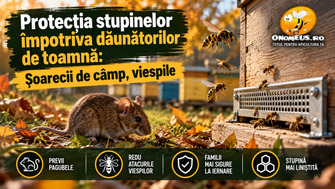 Protecția stupinelor împotriva dăunătorilor de toamnă: Șoarecii de câmp, viespile