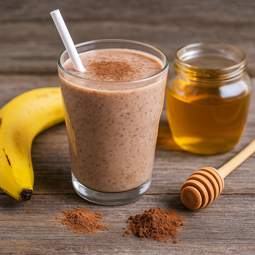 reteta de Smoothie cu Miere, Banane și Cacao - onomeus.ro