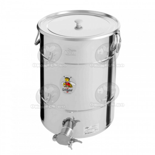 Maturator din inox 50 kg cu manere si canea inox - Logar