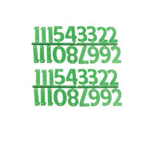 Numere pentru numerotat stupii - set pentru 83 de stupi - culoare verde