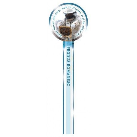Sigiliu cu cap rotund pentru borcan de miere - 41x145 mm