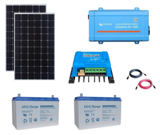 Kit fotovoltaic solar Off-Grid cu panou de 600w cu invertor 500VA