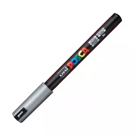 Marker pe baza de apa uni POSCA PC-3m - Argintiu