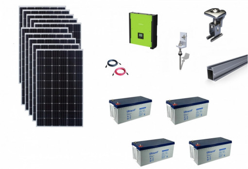 Sistem fotovoltaic hibrid Poweracu 3kwp prindere tigla -Poweracu