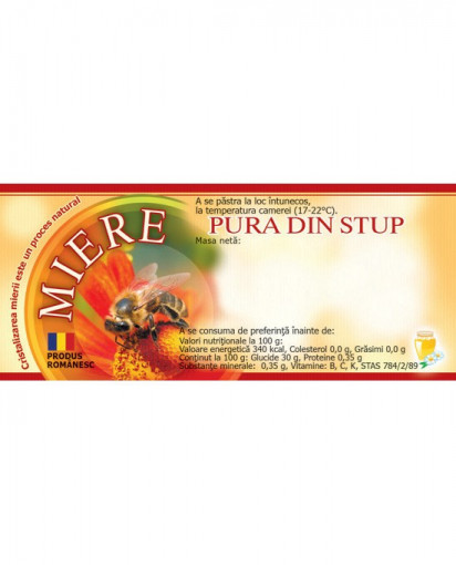 Etichete miere Pura din Stup 115m x 50mm