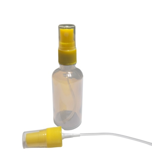 Pulverizator spray pentru sticlele de propolis sau ulei esential cu capac galben