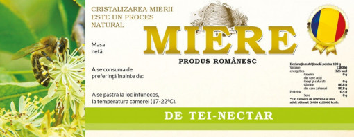 Etichete borcan miere de Tei Nectar 154mm x 60mm
