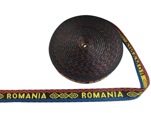 Banda tesuta traditional Romania 25mm pentru decoratiuni