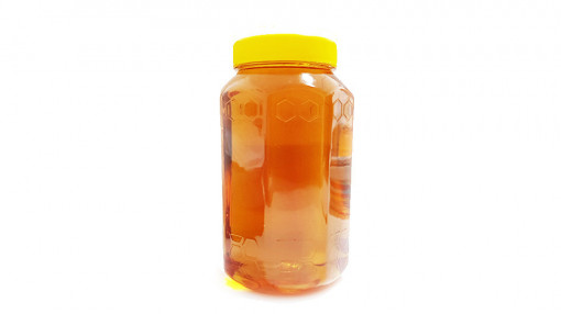 Borcan miere hexagonal PET 1Kg