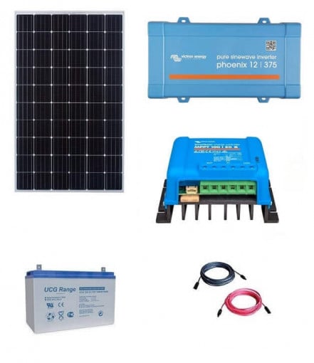 Kit fotovoltaic solar Off-Grid cu panou de 300w cu invertor 350VA