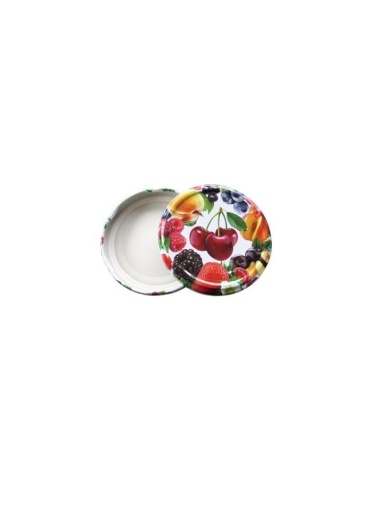 Capac pentru Borcan 720 ml model cu fructe pe fundal alb– Diametru 82 mm
