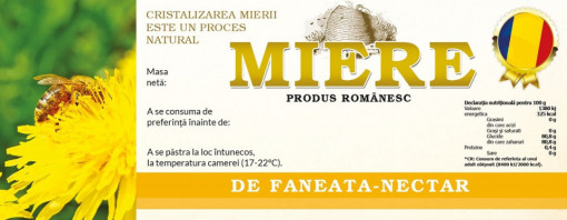 Etichete borcan miere de Faneata Nectar 154mm x 60mm