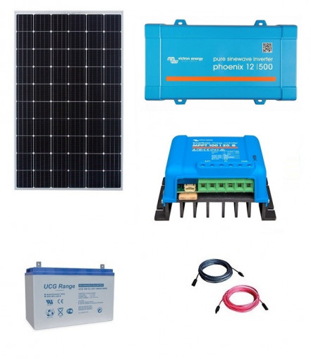 Kit fotovoltaic solar Off-Grid cu panou de 300w cu invertor 500VA