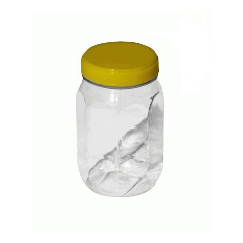 Borcan miere hexagonal PET 250 gr