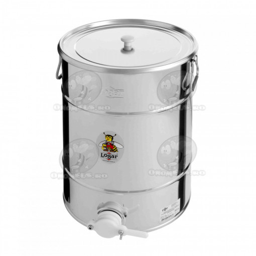 Maturator din inox 50 kg cu manere si canea plastic - Logar