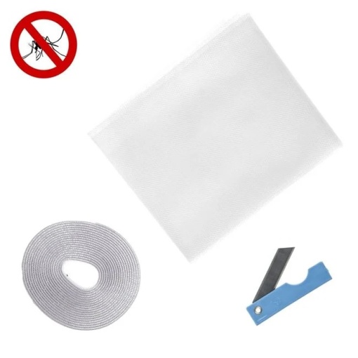 Plasa tantari alba cu autocolant pentru geam - 1,5 x 1,5 m