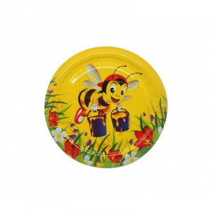 Capac pentru borcane diametru 66mm - Albina cu sapca