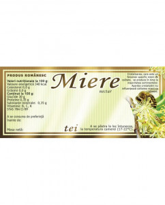 Etichete miere de Tei verde 154 x 60 mm