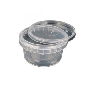 Galeata de plastic 400ml pentru miere capac transparent