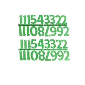Numere pentru numerotat stupii - set pentru 83 de stupi - culoare verde