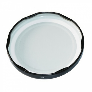 capac pentru borcane miere cu albina regina 82mmcapac pentru borcane miere cu albina regina pe fundal negru 82mm