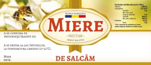 Eticheta borcan miere Salcam Nectar direct din stup 115mm x 50mm