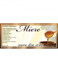 Eticheta miere Pura din Stup