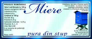 eticheta miere pura din stup