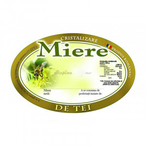 Eticheta miere Tei rotunda 95X62 mm