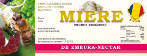Etichete borcan miere de Zmeura 154mm x 60mm