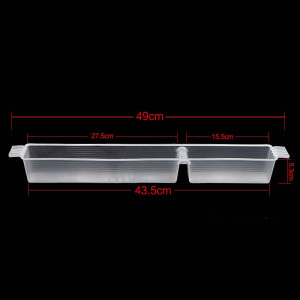 Hranitor apicol uluc 1.5kg din plastic transparent cu 2 compartimente.